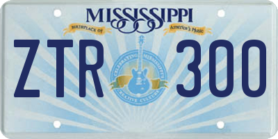 MS license plate ZTR300
