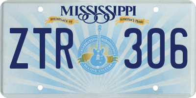MS license plate ZTR306