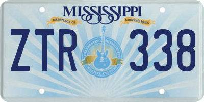 MS license plate ZTR338
