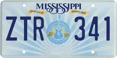 MS license plate ZTR341