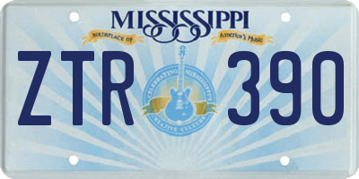 MS license plate ZTR390