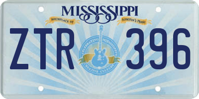 MS license plate ZTR396