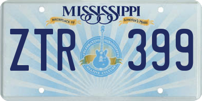MS license plate ZTR399