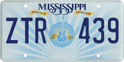 MS license plate ZTR439