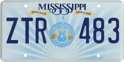 MS license plate ZTR483