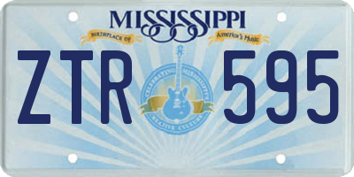 MS license plate ZTR595