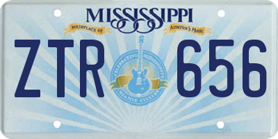MS license plate ZTR656