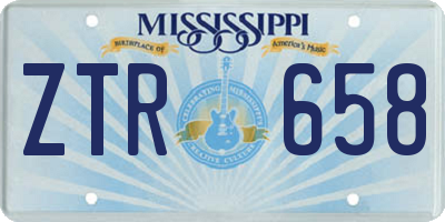 MS license plate ZTR658