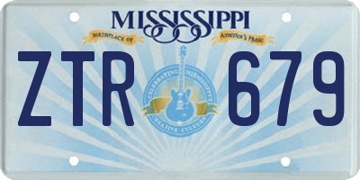 MS license plate ZTR679