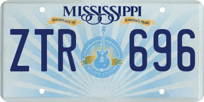 MS license plate ZTR696