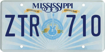 MS license plate ZTR710