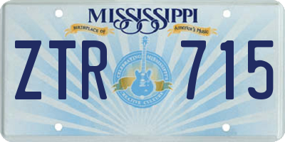 MS license plate ZTR715