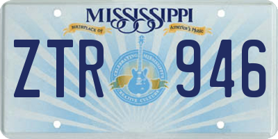MS license plate ZTR946