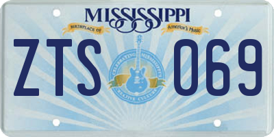 MS license plate ZTS069