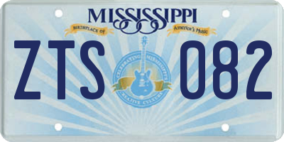 MS license plate ZTS082