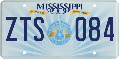 MS license plate ZTS084