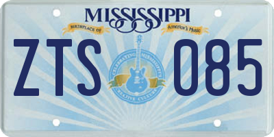 MS license plate ZTS085