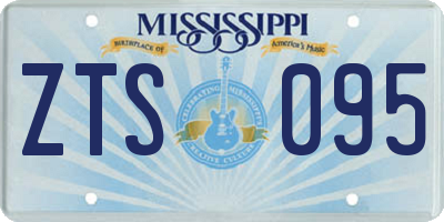 MS license plate ZTS095