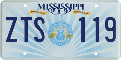 MS license plate ZTS119