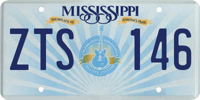 MS license plate ZTS146