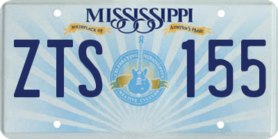MS license plate ZTS155
