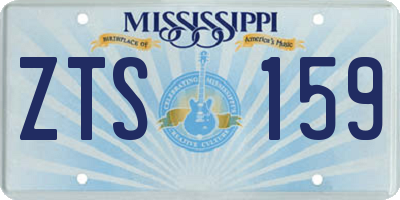 MS license plate ZTS159