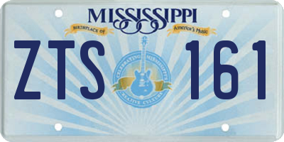MS license plate ZTS161