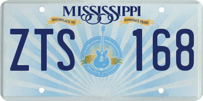 MS license plate ZTS168