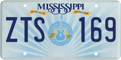 MS license plate ZTS169
