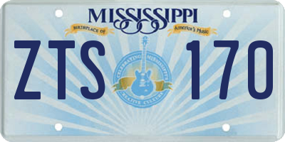MS license plate ZTS170
