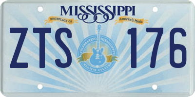 MS license plate ZTS176