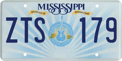MS license plate ZTS179