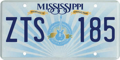 MS license plate ZTS185
