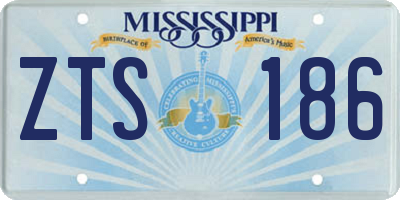 MS license plate ZTS186