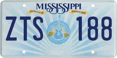 MS license plate ZTS188