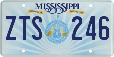 MS license plate ZTS246
