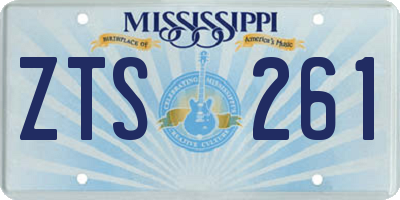 MS license plate ZTS261
