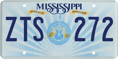 MS license plate ZTS272
