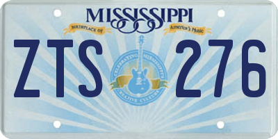 MS license plate ZTS276