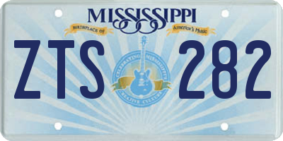 MS license plate ZTS282