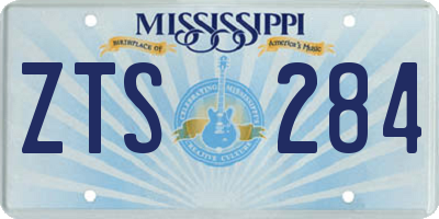 MS license plate ZTS284