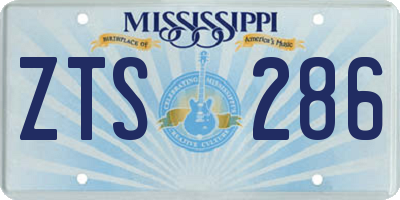 MS license plate ZTS286