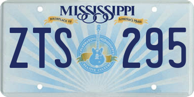 MS license plate ZTS295