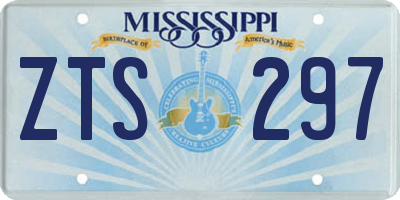 MS license plate ZTS297