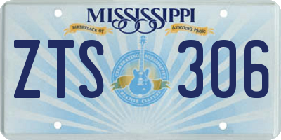 MS license plate ZTS306