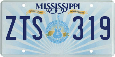 MS license plate ZTS319