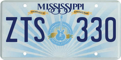 MS license plate ZTS330