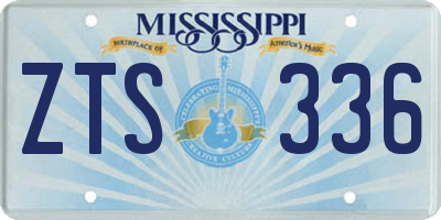 MS license plate ZTS336