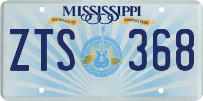 MS license plate ZTS368