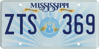 MS license plate ZTS369